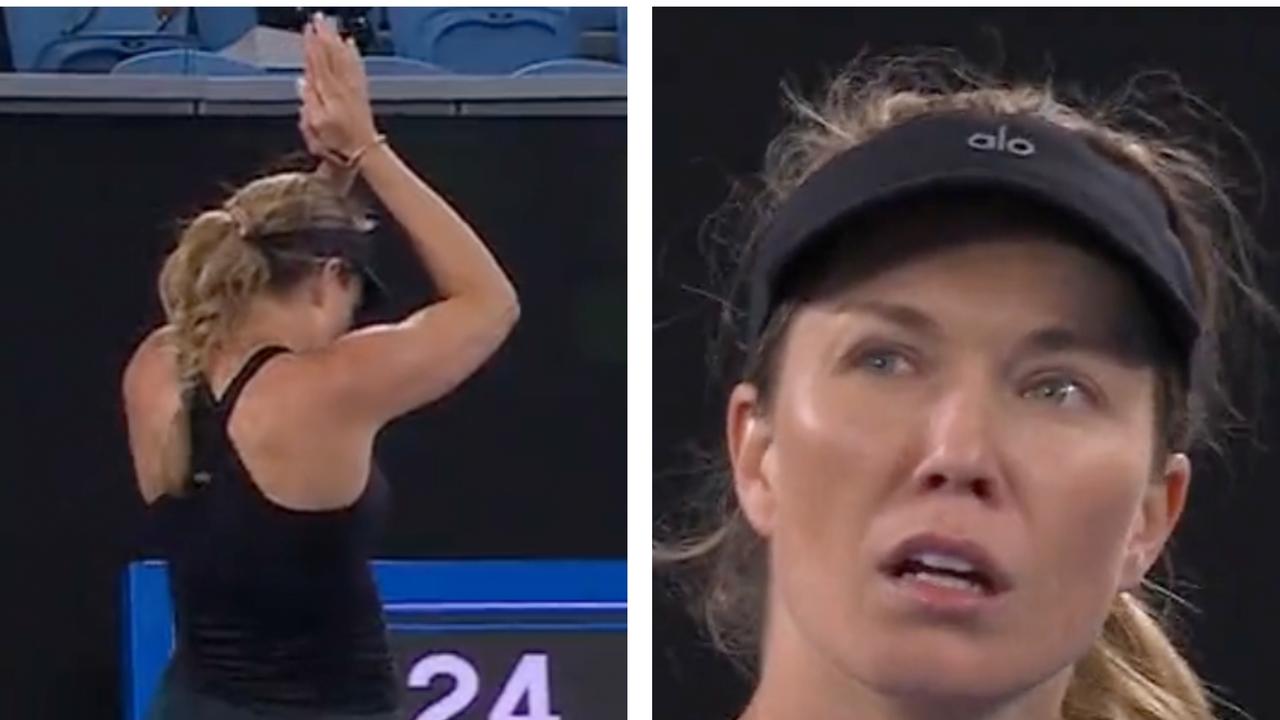 Danielle Collins left 'embarrassed' after celebrating too early in