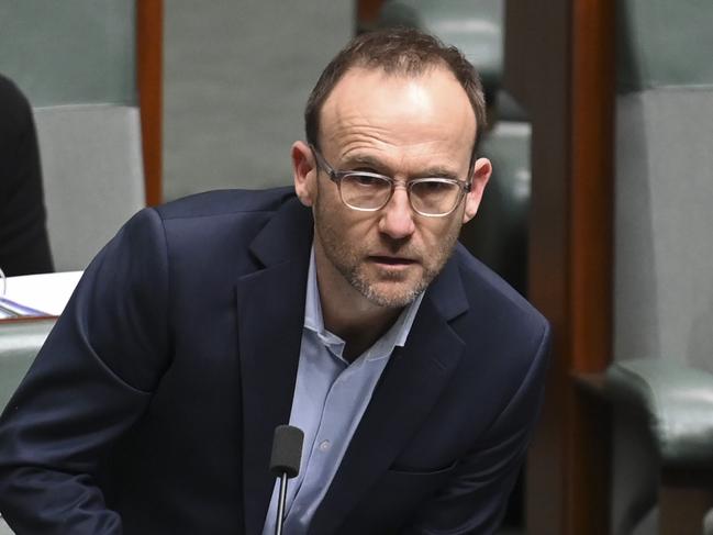 CANBERRA, Australia - NewsWire Photos - July 3, 2024:  Leader of the Australian Greens Adam Bandt during Question Time at Parliament House in Canberra. Picture: NewsWire / Martin Ollman