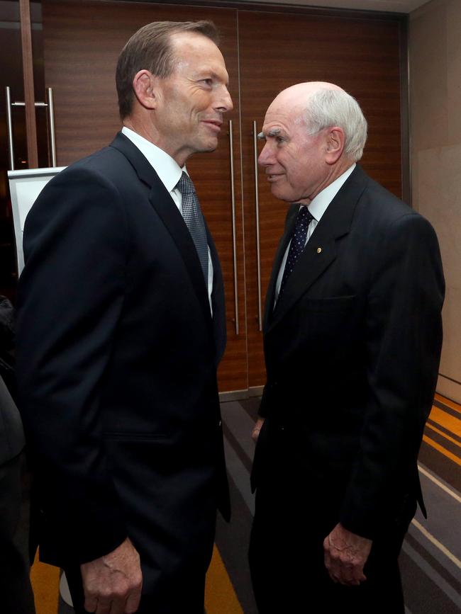 Tony Abbott and John Howard