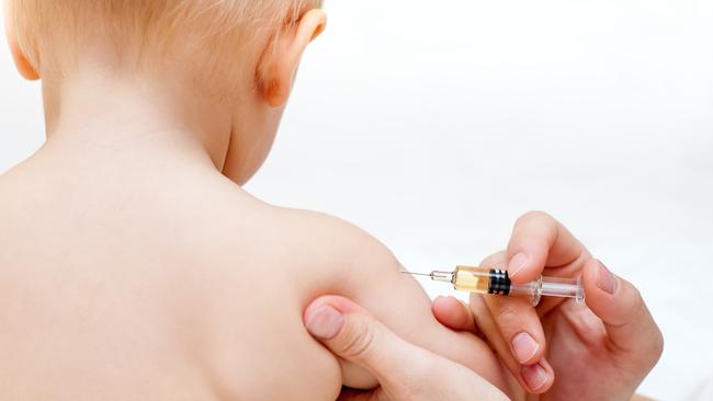 A child gets an injection. Picture: Supplied