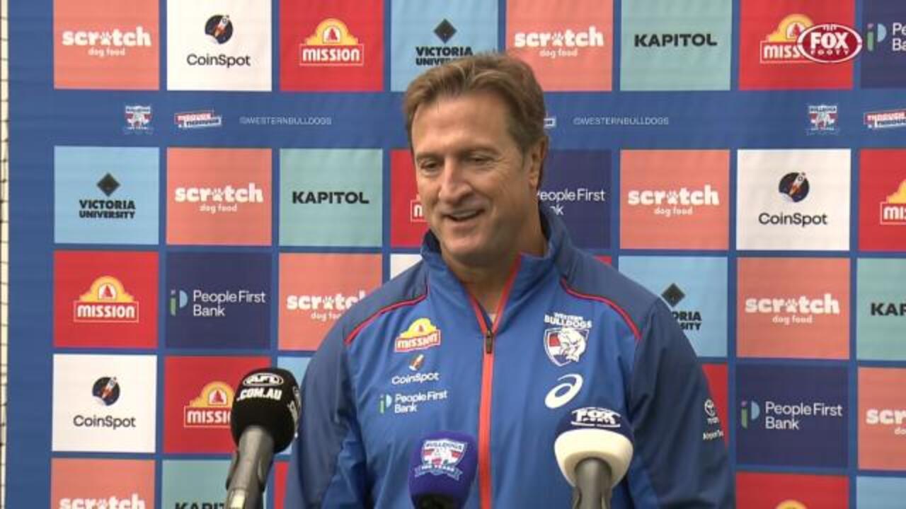 Bevo gives Baz a cheeky sledge