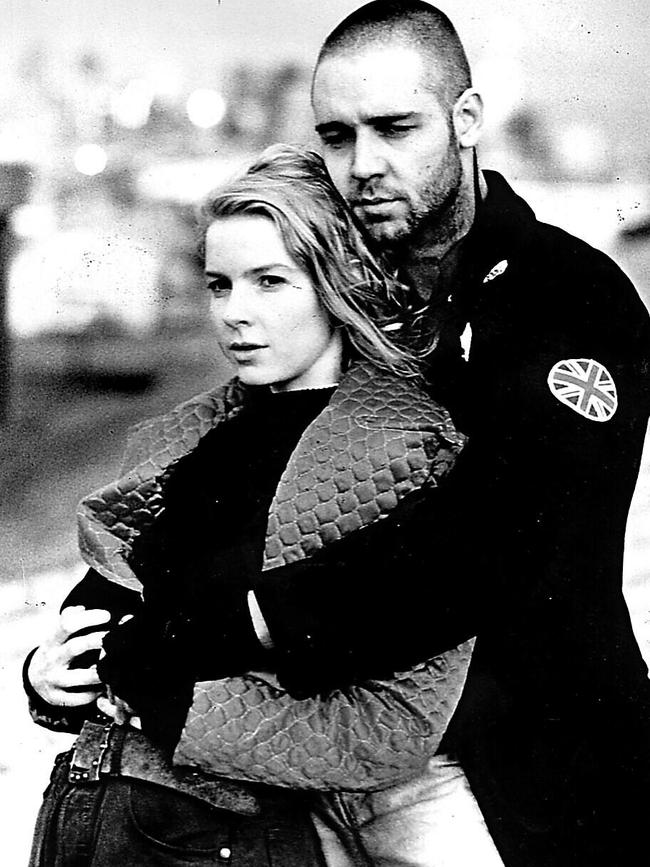 Actor Russell Crowe with Jacqueline McKenzie in 1992 Australian film Romper Stomper.