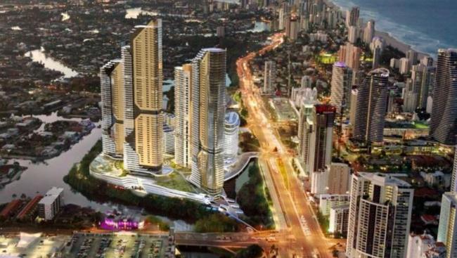 The masterplan for The Star Gold Coast includes up to five residential towers. Photo: Supplied