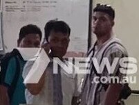 Brisbane Broncos player David Fifita seen inside the police station. Picture: 7News.com.au