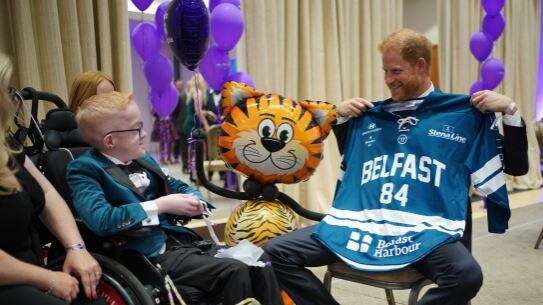 Prince Harry spoke with seriously ill kids at the WellChild Awards in London. Picture: Supplied