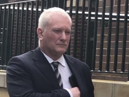 David Warwick Morieson, 52, of Beecroft, outside Manly Local Court on Wednesday, July 31, 2024, where he pleaded guilty to a series of drive while disqualified charges.