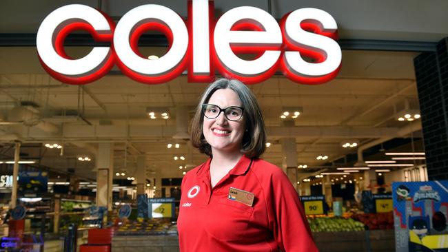 New Coles CEO Leah Weckert at Coles Tooronga store. Picture : NCA NewsWire / Nicki Connolly