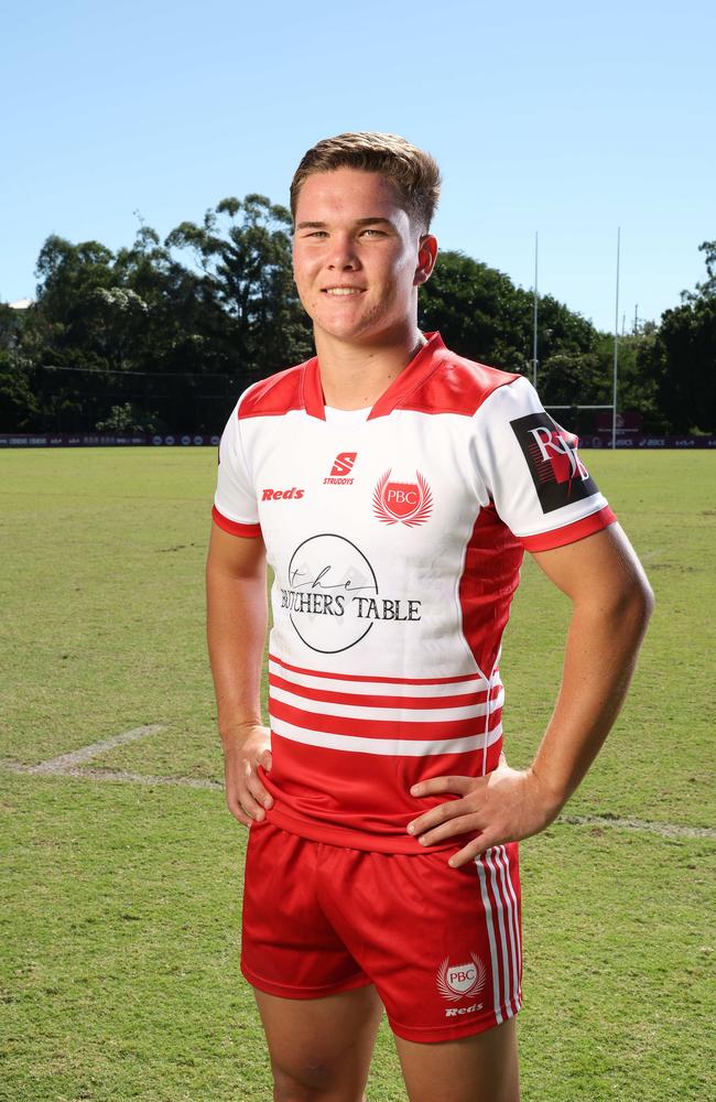 Captain Zane Harrison Palm Beach Currumbin SHS, Langer Trophy rugby league launch, Red Hill. Picture: Liam Kidston