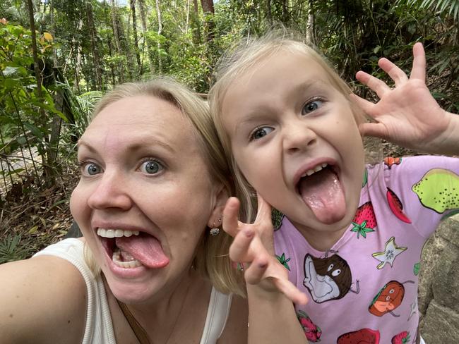 Olivia Stevens, 6, with mum Yana Stevens.