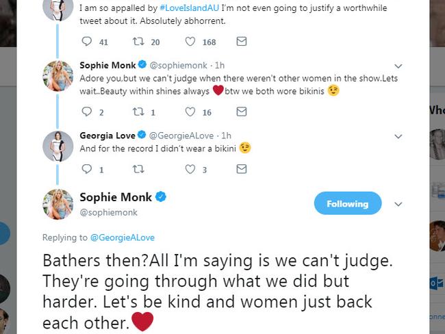 Sophie Monk vs. Georgia Love.