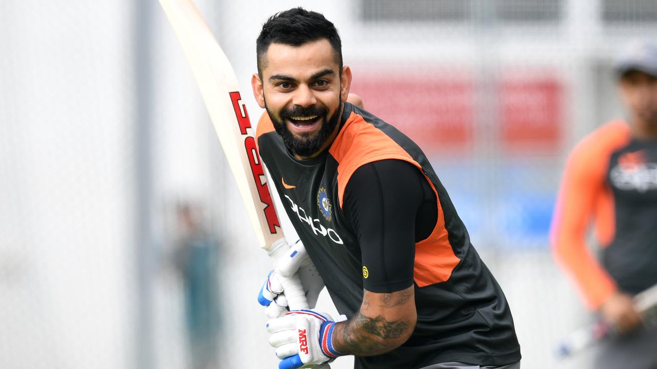 India cricket captain Virat Kohli at training.