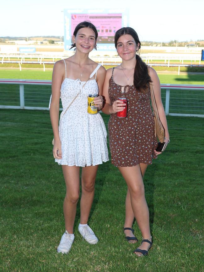 MELBOURNE, AUSTRALIA - MARCH 15 2024 Emilija and Teagan attend the 2024 Pakenham Cup Picture: Brendan Beckett