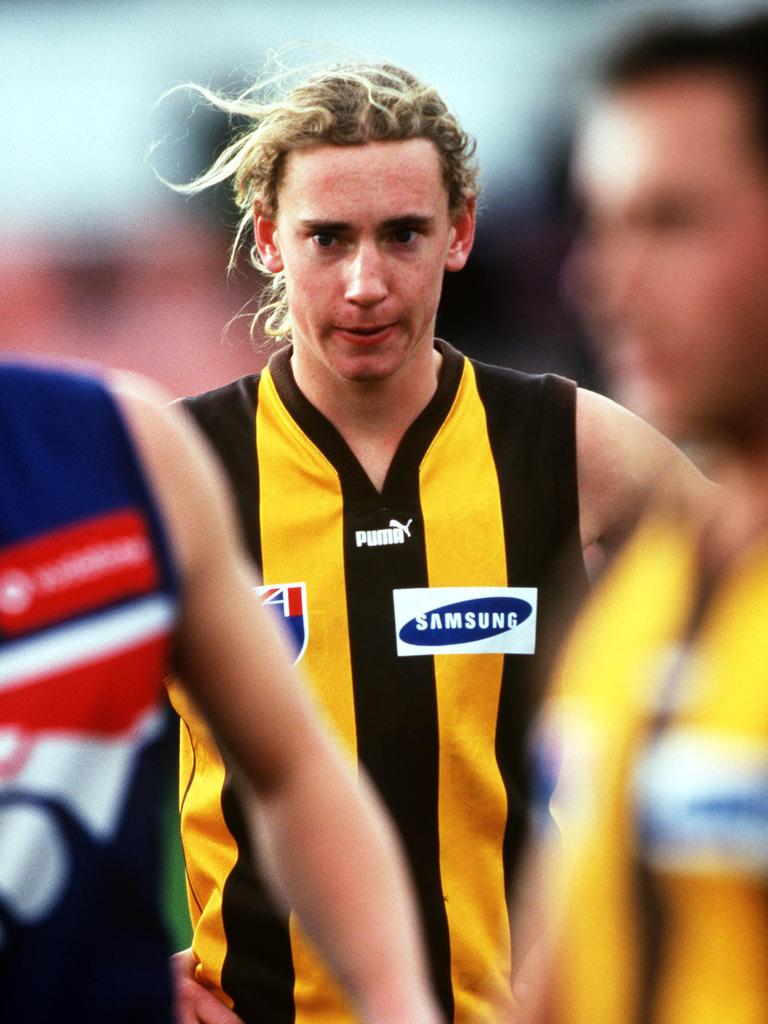 Shane Tuck in Hawks colours. Credit: Stuart Milligan/ALLSPORT