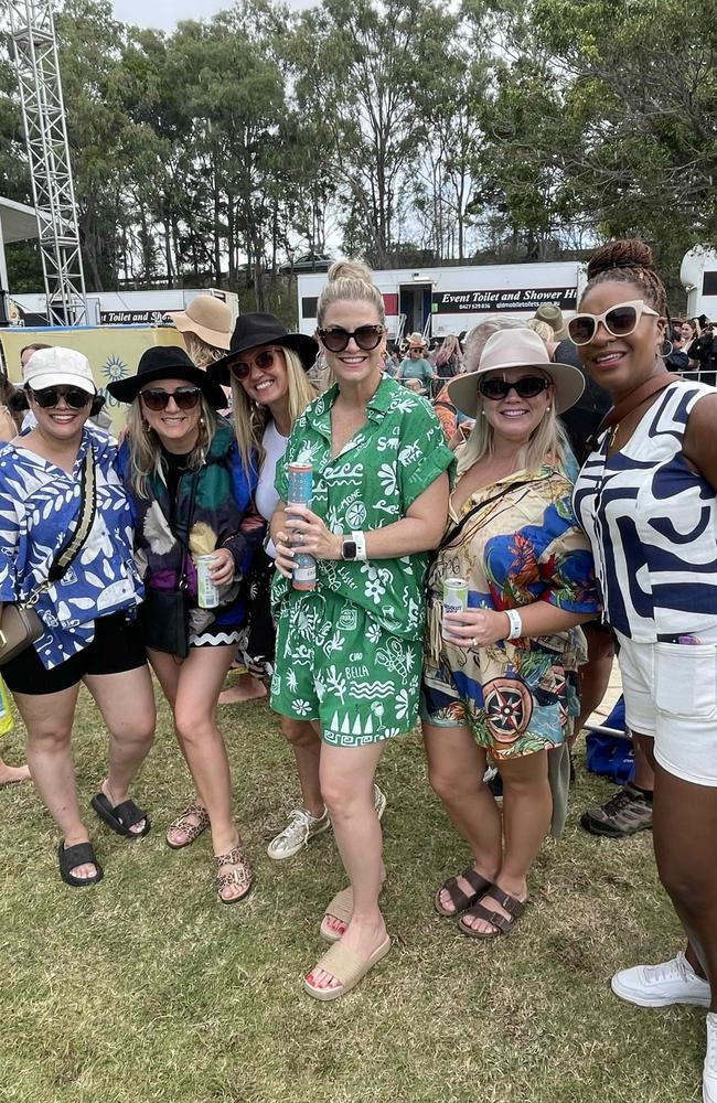 Bindi Lodge, Nat, Hana, Carly and Shannah at the SummerSalt festival at Seafront Oval, Pialba on March 9, 2024. Credit: Adam Miller