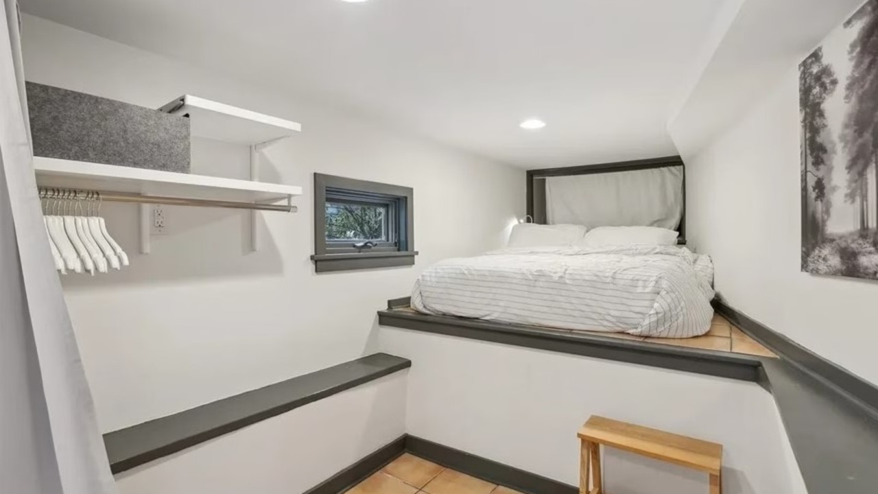 The lower level features a small space that has been converted into the second bedroom. Picture: Realtor