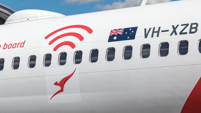 Wired for Wi-Fi: Qantas unveils free service on a mystery flight above New South Wales Picture: Kurt Ams