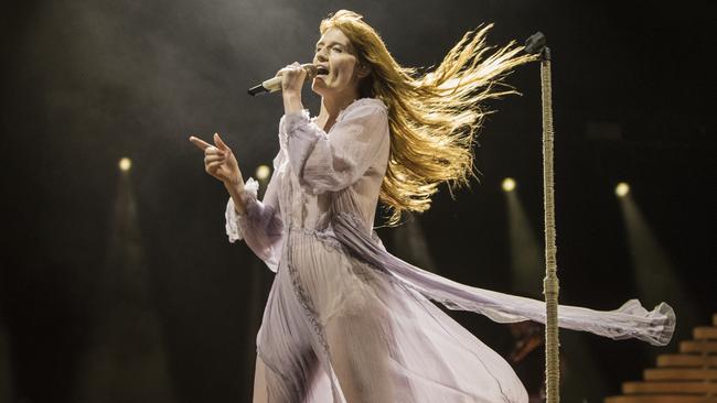 Florence and the Machine performing at Botanic Park this year. Picture: Simon Cross