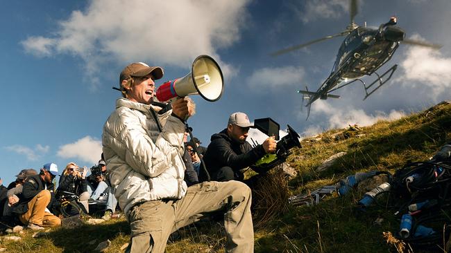 Director Michael Bay on the set of the movie Transformers: The Last Knight. Picture: Paramount