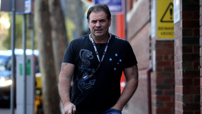 CFMEU Victorian secretary John Setka outside the ACTU in Melbourne on Sunday. Picture: David Geraghty