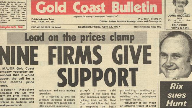 Gold Coast History: Gold Coast Bulletin 1977, April 22. Front page.