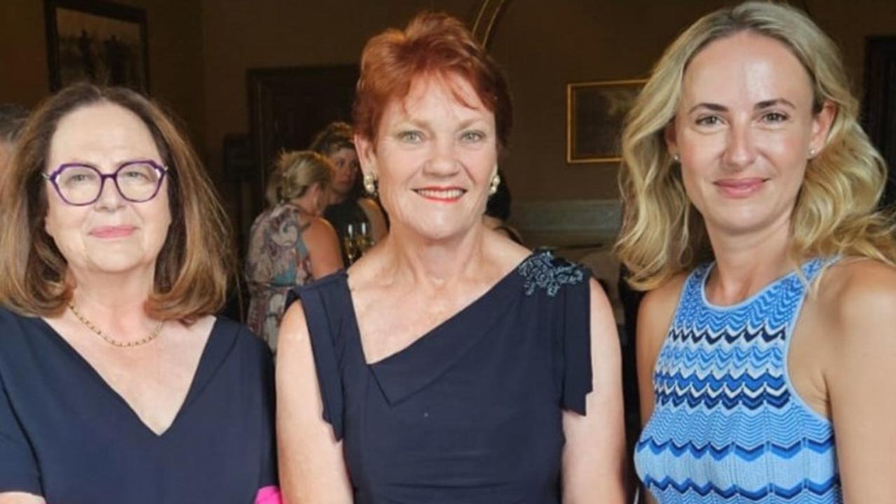 Jennifer Game, One Nation leader Senator Pauline Hanson and Upper House MP Sarah Game. Picture: Facebook