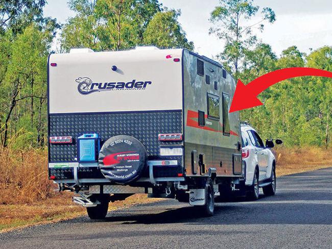 Car towing a caravan in Australia