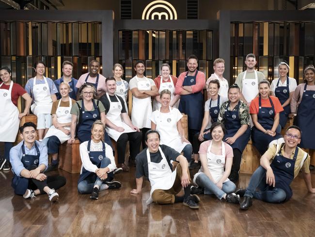 All 24 contestants on MasterChef Australia Fans &amp; Favourites. The show will see 12 new aspiring chefs compete against 12 former contestants — giving us the perfect blend of fresh faces and old favourites from the competition. Picture: MasterChef