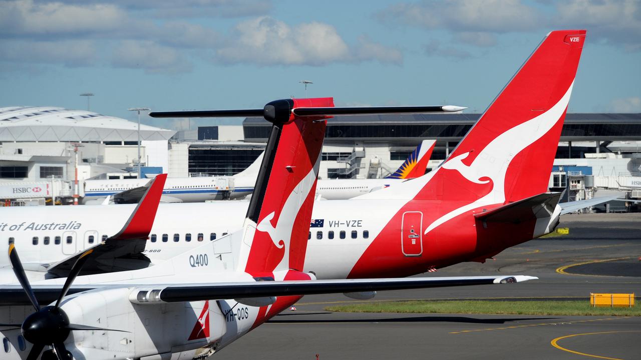 Grounded planes at Sydney International Airport are there to stay for the foreseeable future. Picture: AAP Image/Joel Carrett.