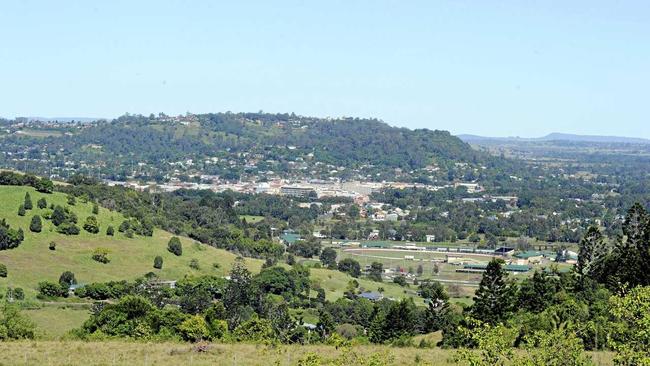 View of Lismore from the North Lismore Plateau. Photo Cathy Adams / The Northern Star. Picture: Cathy Adams