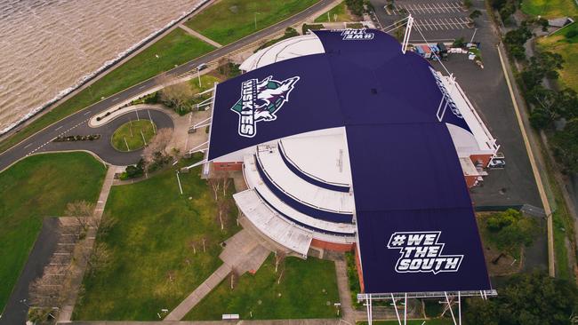 The Southern Huskies are planning a bold makeover for the Derwent Entertainment Centre. Picture: SUPPLIED