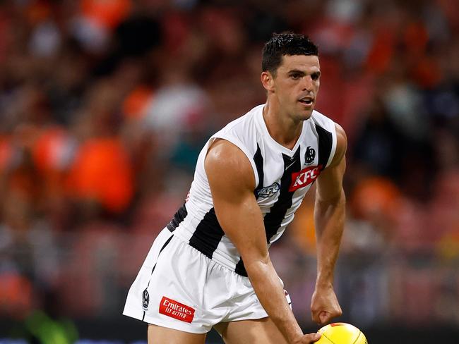 Did Scott Pendlebury have the worst first half of his career against GWS? Picture: Michael Willson/AFL Photos via Getty Images.