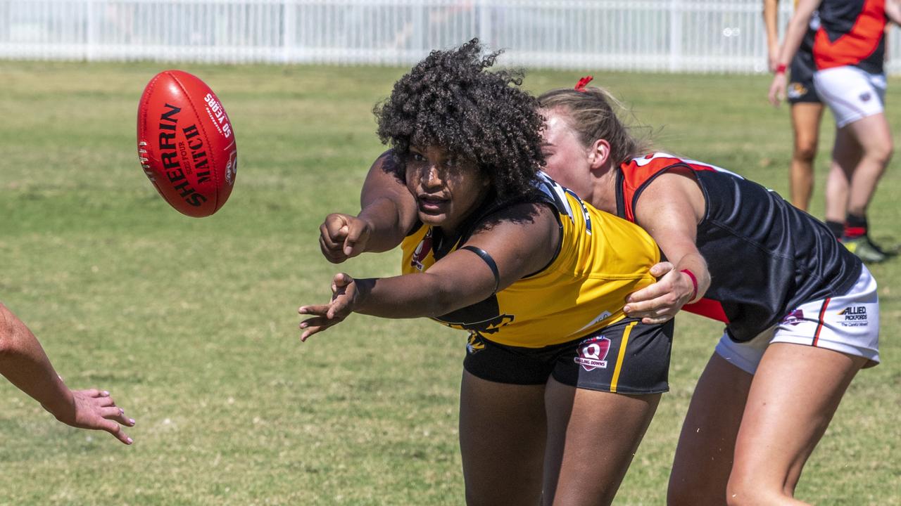 Elisa Niki, Tigers. Toowoomba vs South Toowoomba. AFLDD Senior Womens grand final Saturday. 3rd Oct 2020