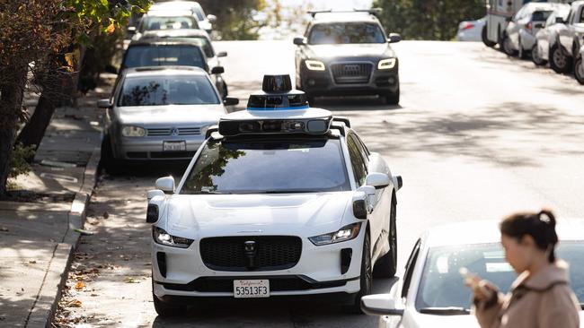 A Waymo autonomous vehicle on Steiner Street in San Francisco. Picture: Jason Henry