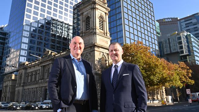 The Adelaide Marriott Hotel in the historic GPO building ahead of its opening in August. Marriott International Sean Hunt with GM Adelaide Marriott Paul Gallop. Picture: Keryn Stevens.