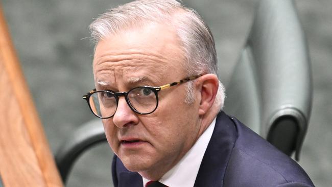 CANBERRA, AUSTRALIA  - NewsWire Photos - February 13, 2025:  Prime Minister Anthony Albanese during Question Time at Parliament House in Canberra. Picture: NewsWire / Martin Ollman