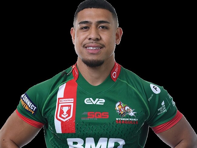 Sione Hopoate, is now a winger at the Wynnum Manly Rugby League Football Club in Brisbane after he signed for the 2022 season. Picture: Queensland Rugby League