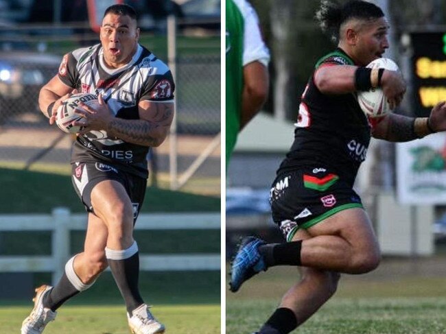 Magpies’ Cadence Matene (left) and Sarina’s Usaia Fonongaloa (right) are set to go head-to-head on Sunday.