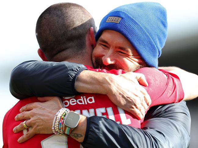 Ryan Reynolds was ecstatic. Picture: Jan Kruger/Getty Images