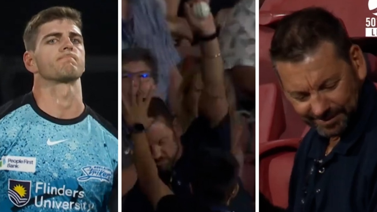 WATCH: Dad takes classic BBL crowd catch off his son’s bowling