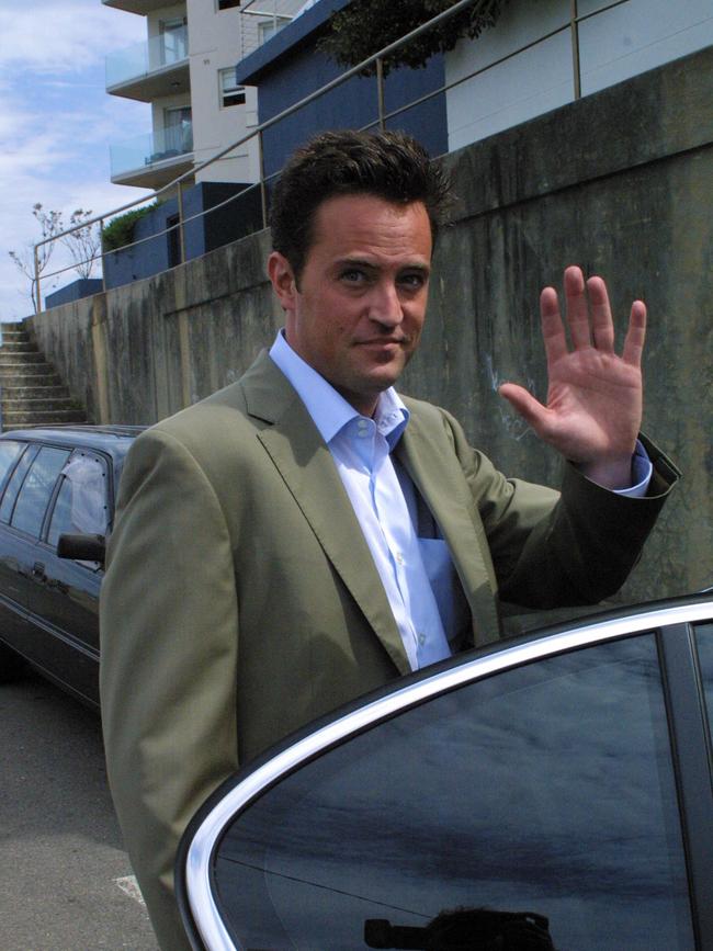 Actor Matthew Perry at Bondi Icebergs in Sydney in 2004.