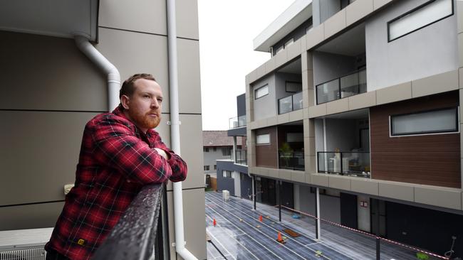 Andrew John is another “sucker” who bought into the highly defective apartment complex. Picture: Nicki Connolly/news.com.au