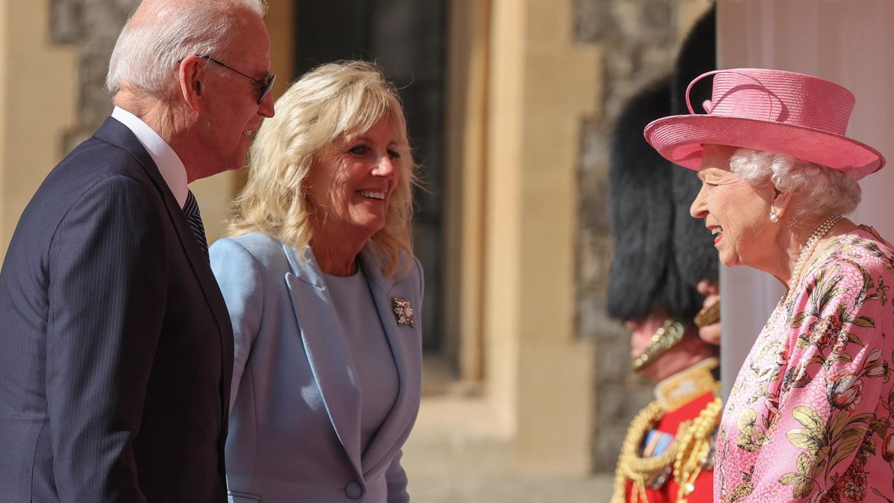 The Bidens meeting the Queen. Picture: Chris Jackson/Getty Images