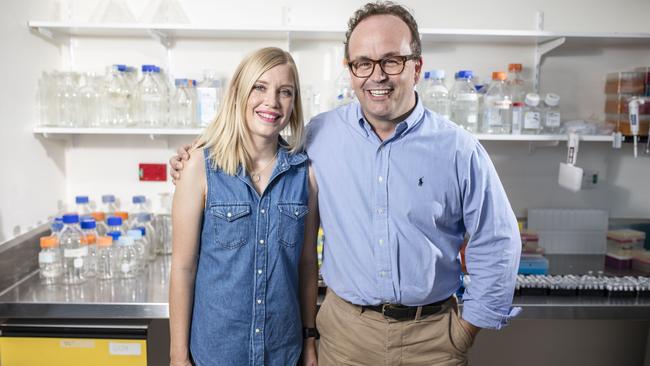 Intensive care surgeon John Fraser and heart transplant recipient Kate Phillips.