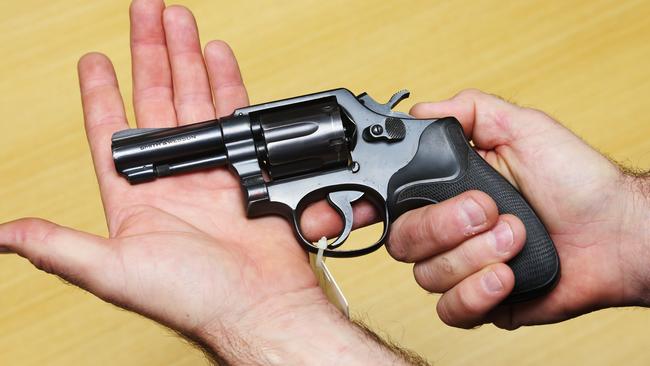 One of the guns seized by Australian authorities include this Smith &amp; Wesson .38 revolver. Picture: File