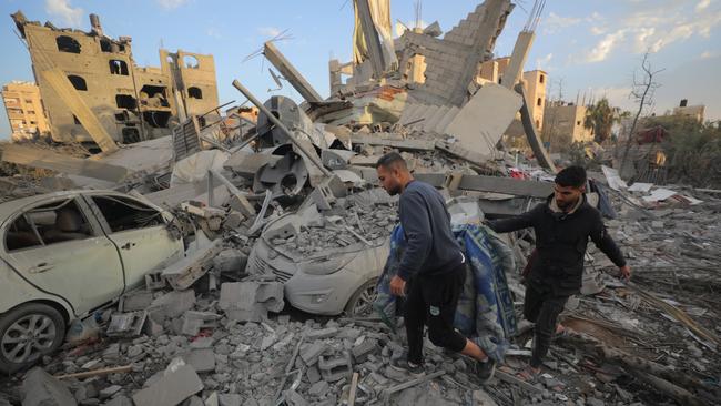 After an Israeli airstrike hit the home of the Abu Mershud family in the Nuseirat Refugee Camp. Picture: via Getty Images