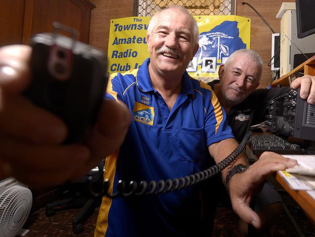 President Gavin Reibelt (BACK) and vice president Snow Herodes are part of Townsville's Amateur Radio Club. The club is being featured as part of the Townsville Bulletin's 100 Clubs feature. PICTURE: MATT TAYLOR.