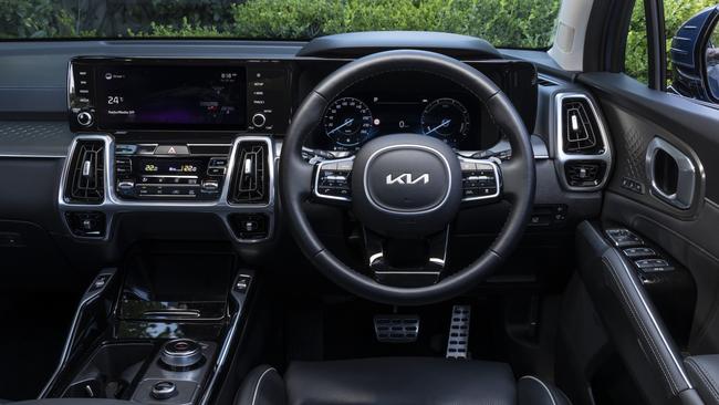 Kia takes a commanding approach to cabin design. Photo: Mark Bean