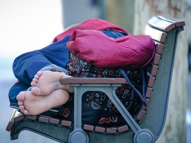 NCA NEWSWIRE BRISBANE AUSTRALIA 18/09/2023A generic photo of a homeless person rough sleepingPicture: Glenn Campbell/NcaNewsWire