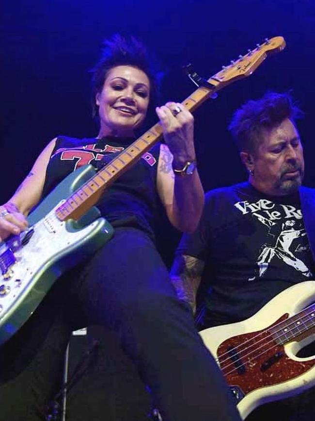 Sarah McLeod and Stuart Rudd of Superjesus playing a gig last year. Picture: Supplied