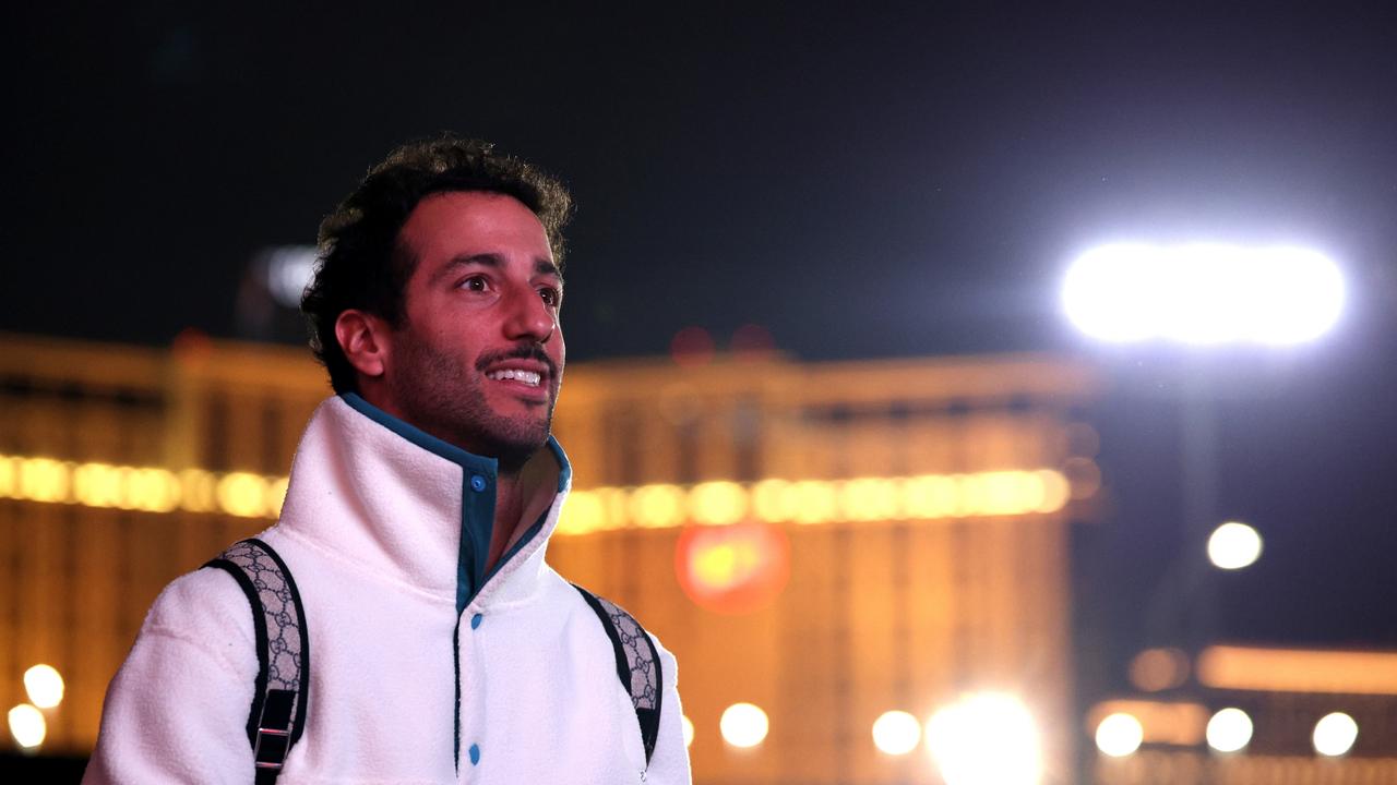 Ricciardo soaks up the Las Vegas atmosphere. Picture: Getty